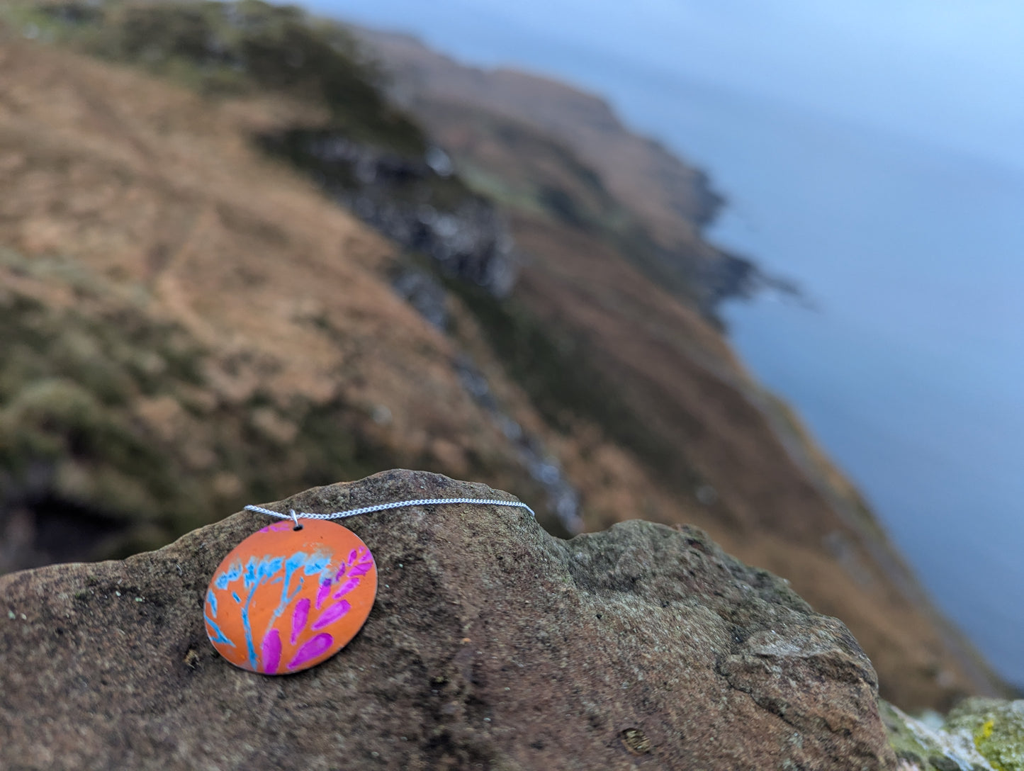 Orange Cuillin Wildflower Pendant OR107