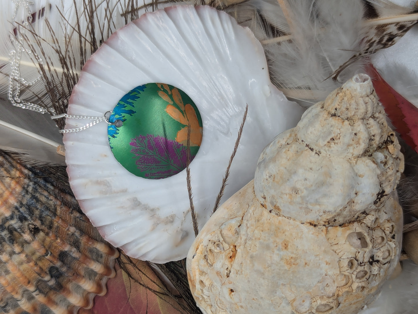 Green Wildflower Pendant G104