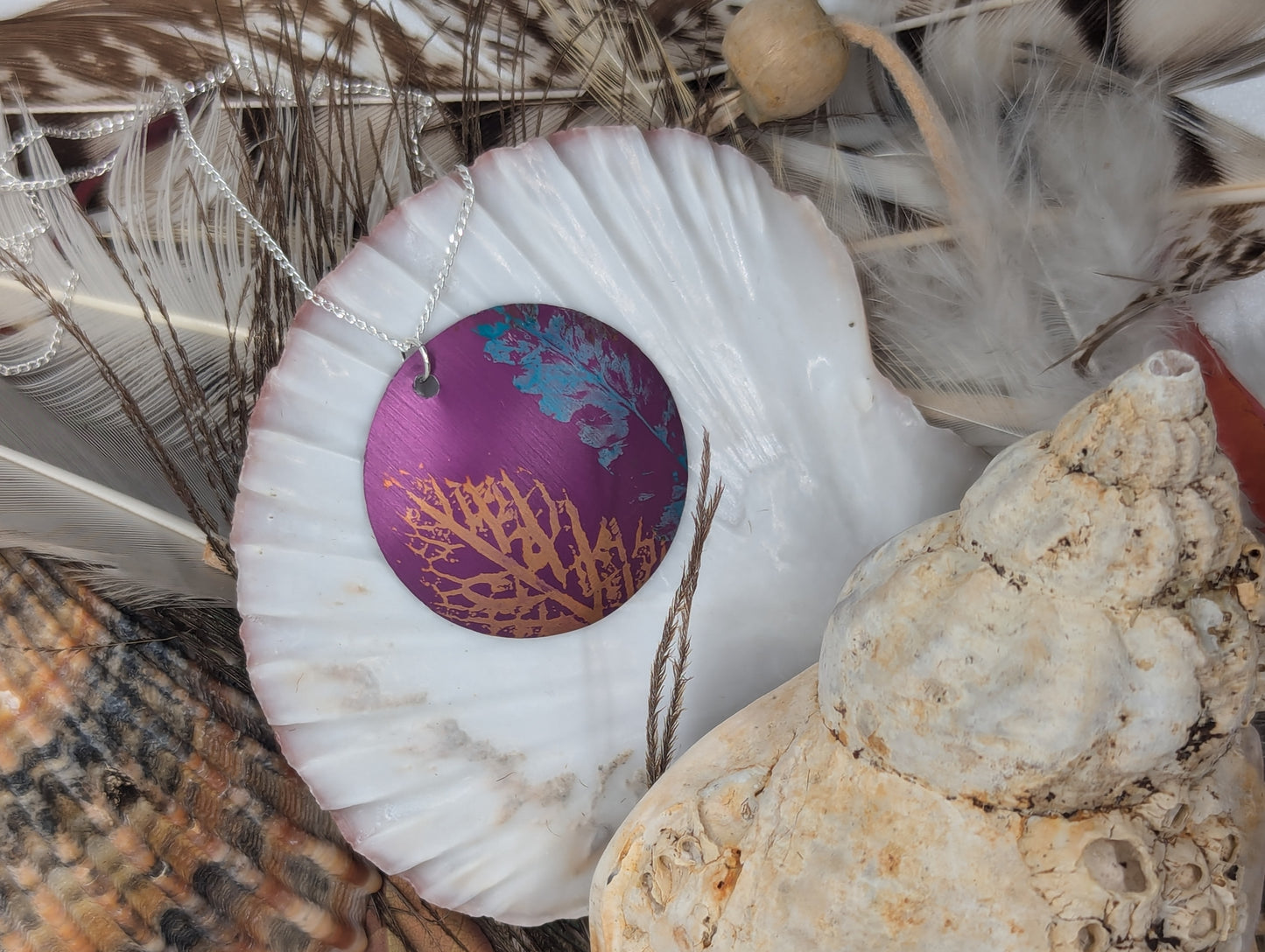 Purple Wildflower Pendant PL104