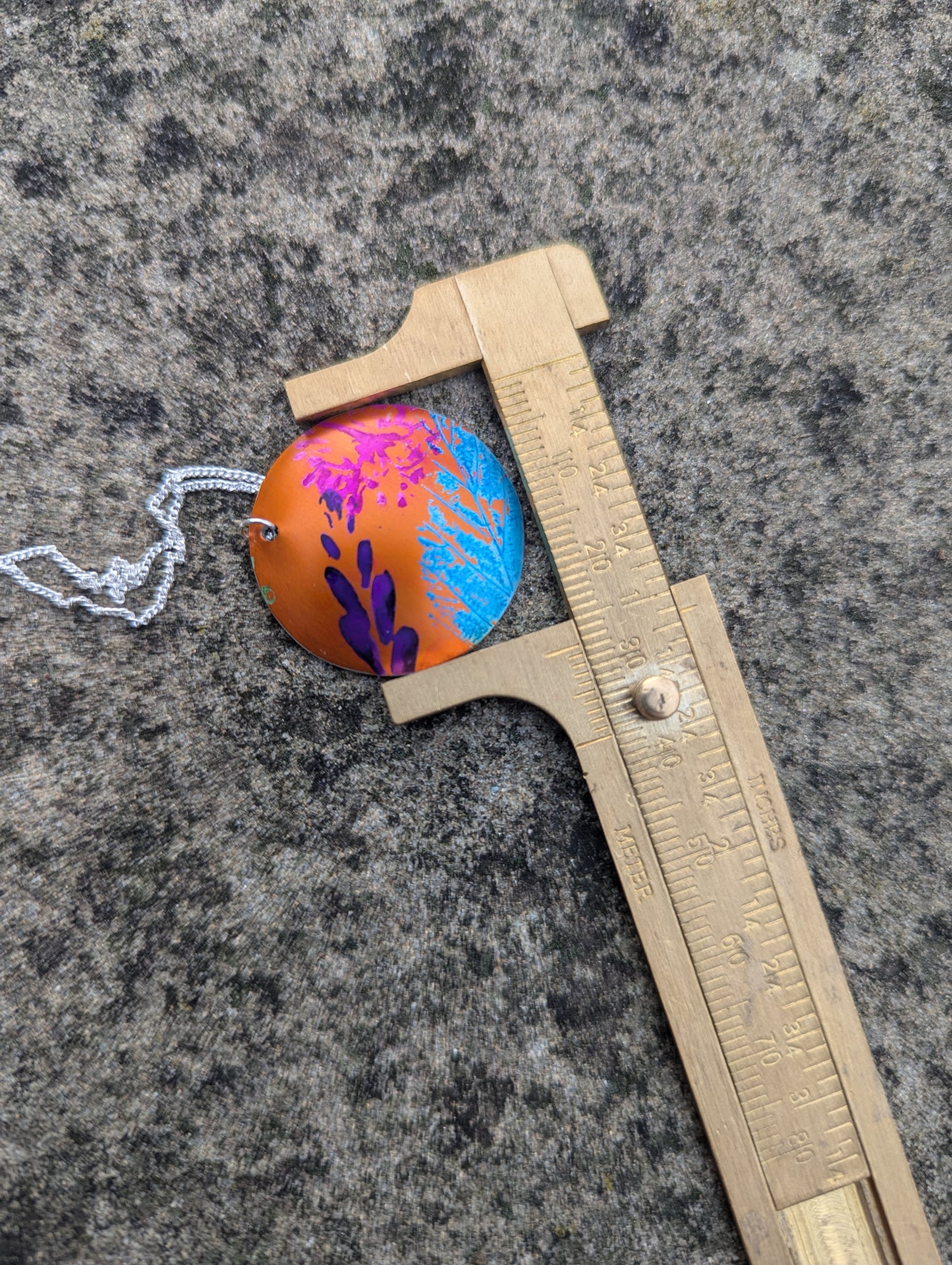 Orange Cuillin Wildflower Pendant OR106