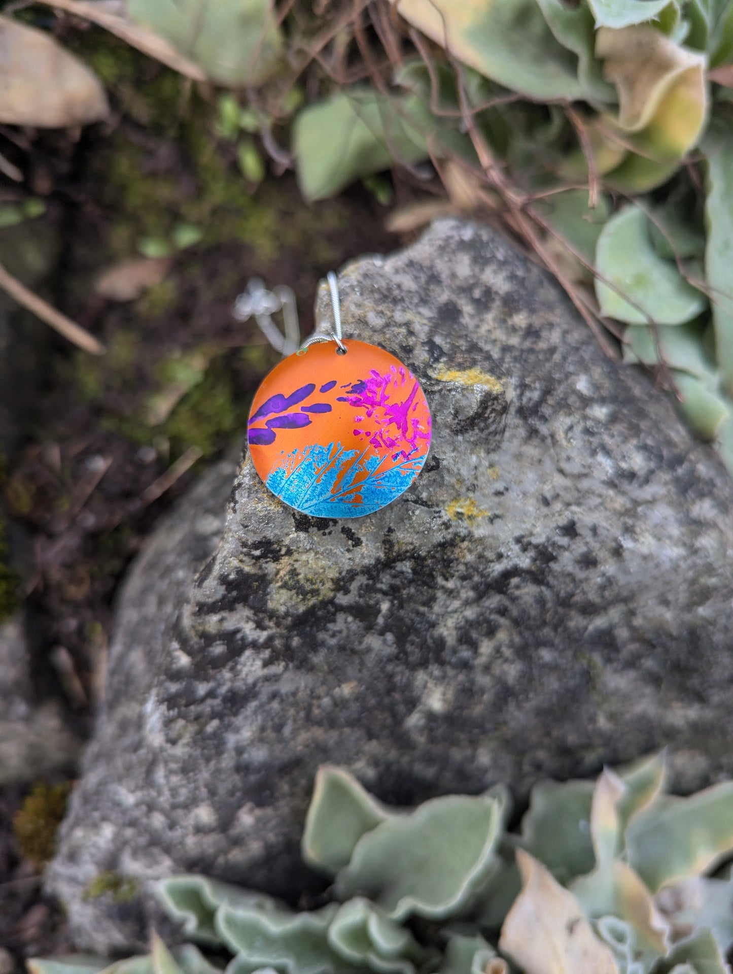 Orange Cuillin Wildflower Pendant OR106