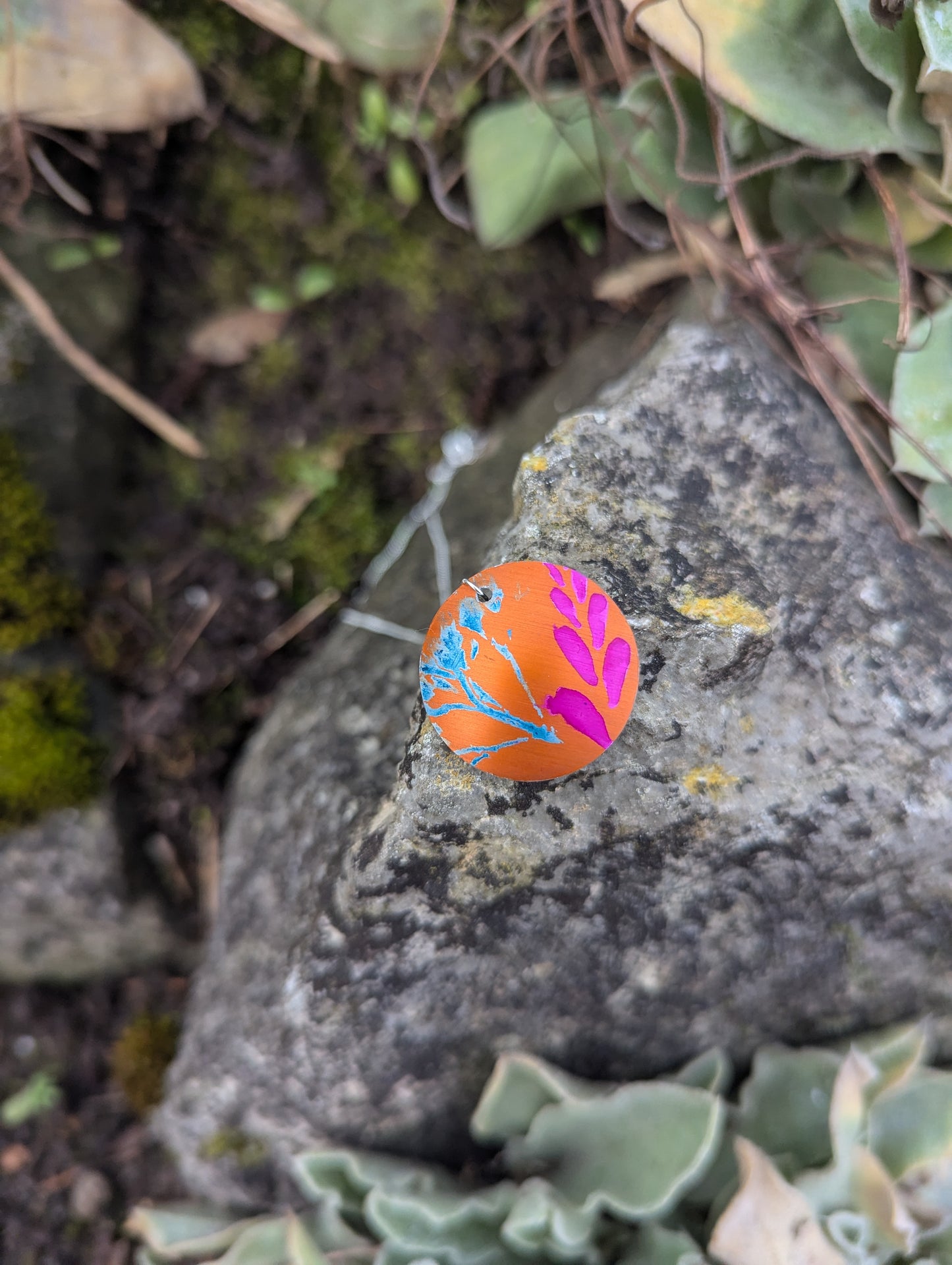 Orange Cuillin Wildflower Pendant OR107