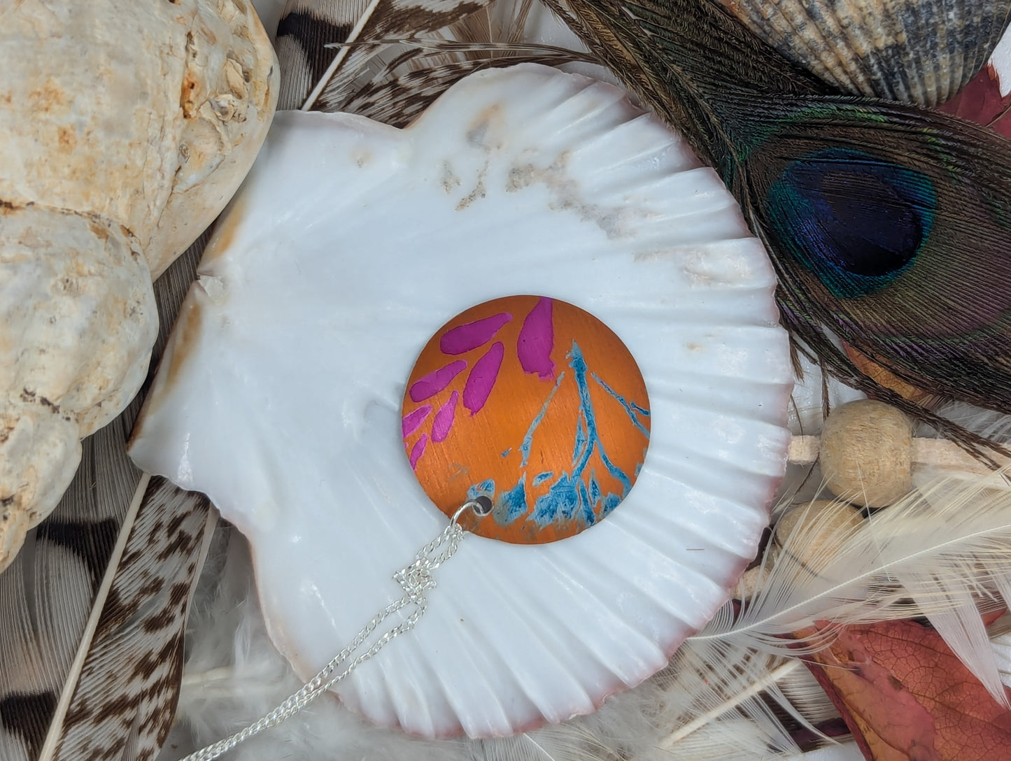 Orange Cuillin Wildflower Pendant OR107