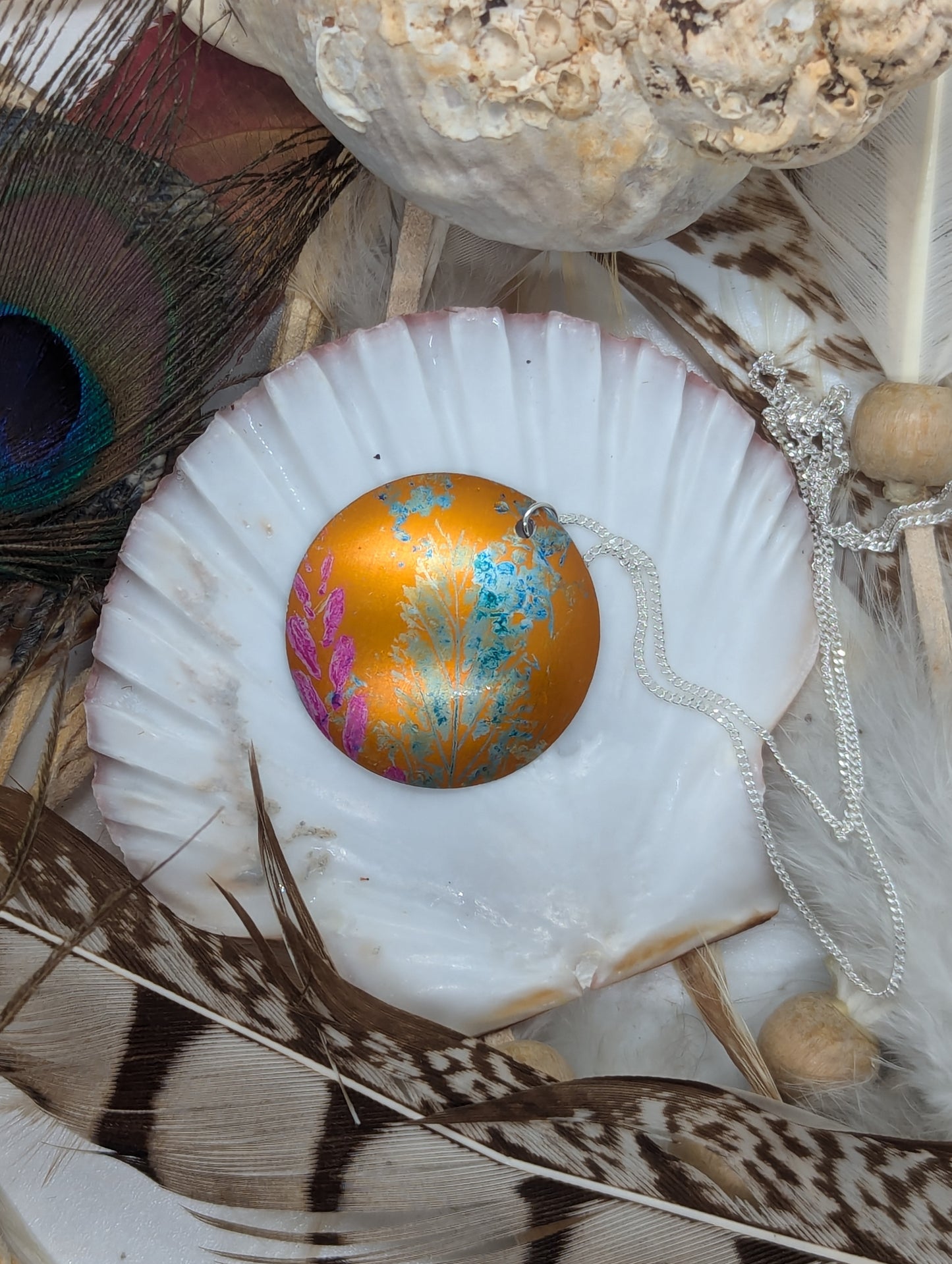 Orange Cuillin Wildflower Pendant OR108