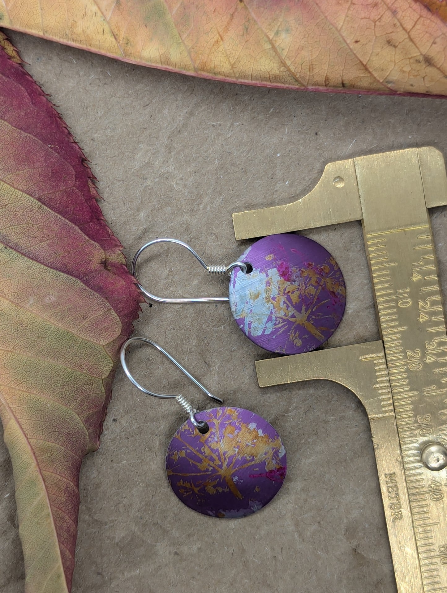 Purple wildflower Earrings EPL101