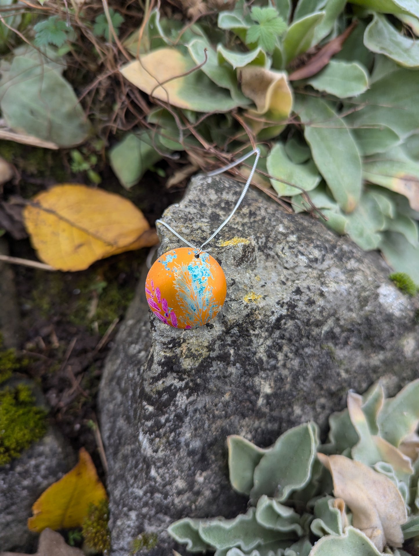 Orange Cuillin Wildflower Pendant OR108