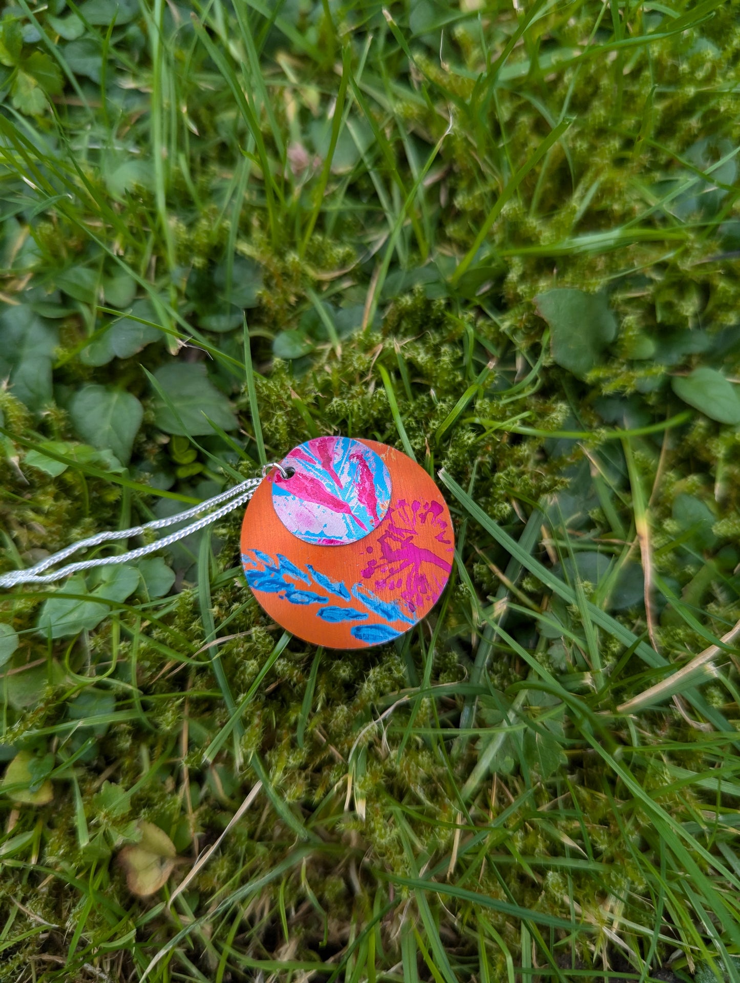 Orange Cuillin Wildflower Pendant Double Layer OR109