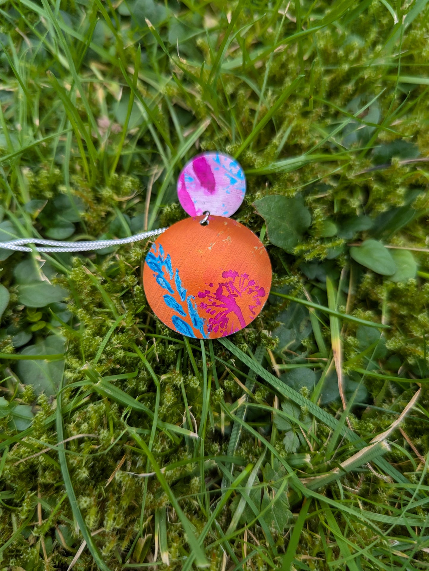 Orange Cuillin Wildflower Pendant Double Layer OR109
