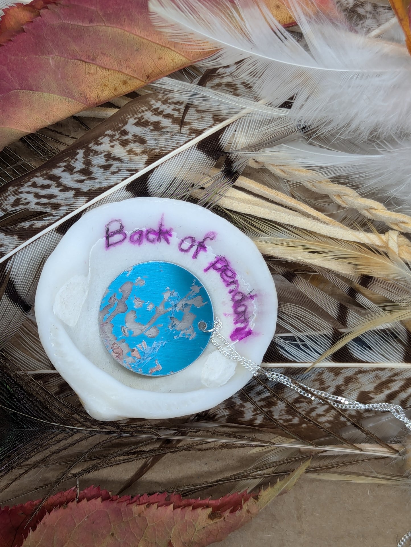 Blue Wildflower Pendant B109