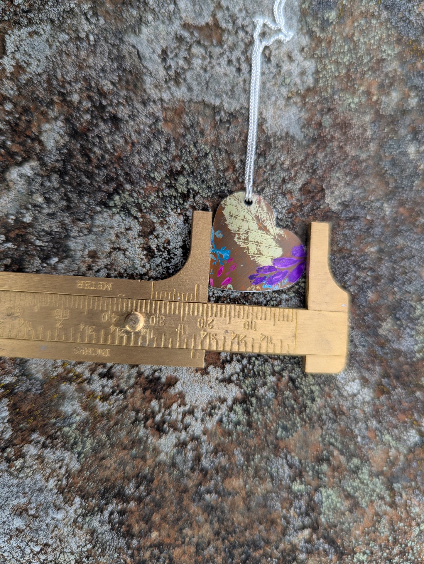 Dark Heart wildflower pendant