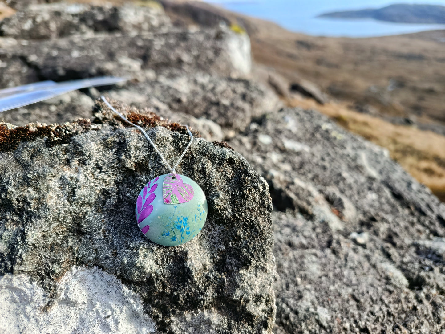 Double Layer Green Cuillin Wildflower Pendant