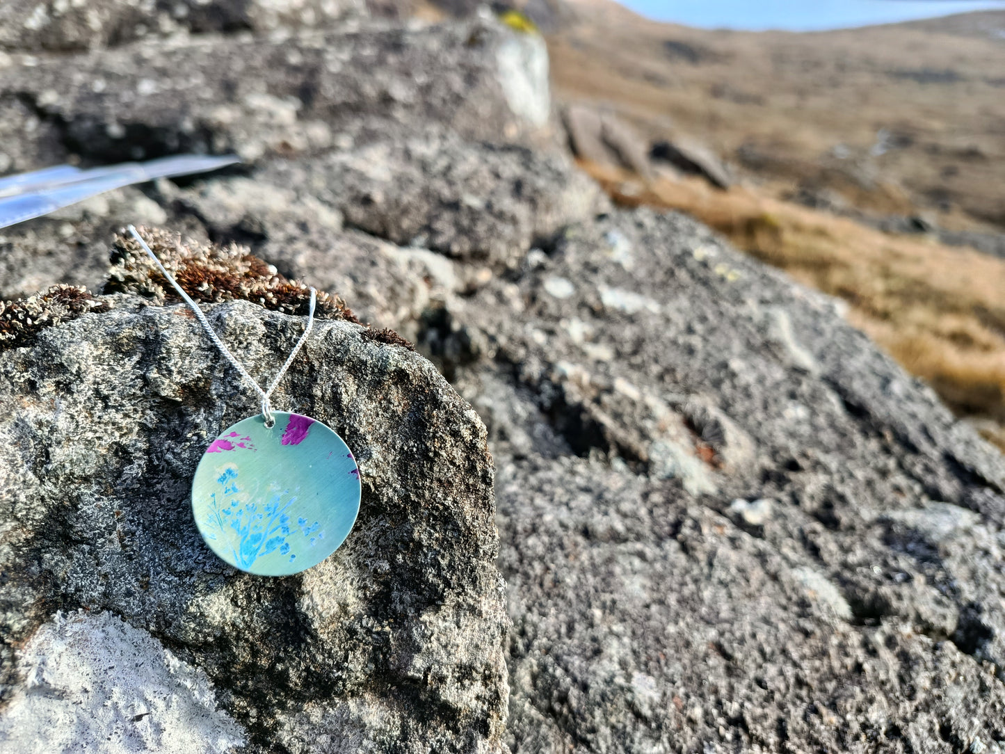 Double Layer Green Cuillin Wildflower Pendant