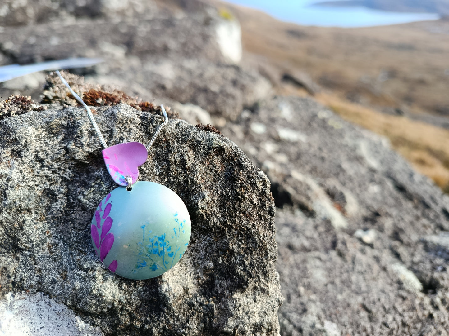 Double Layer Green Cuillin Wildflower Pendant