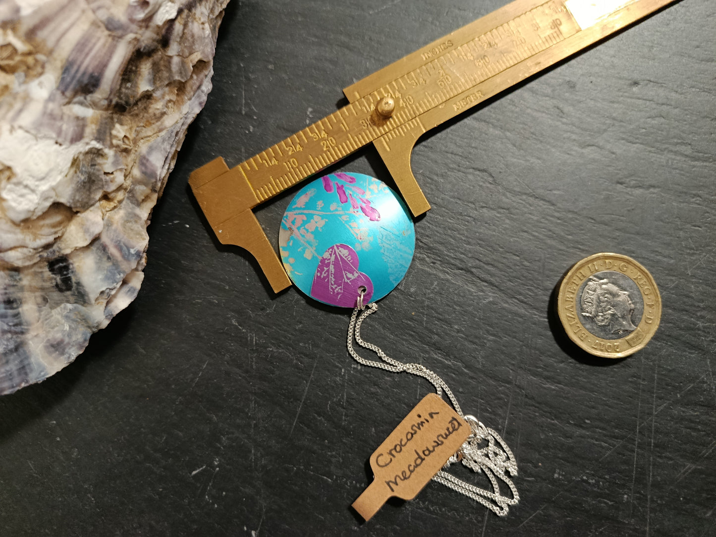 Double Layer Blue Cuillin Wildflower Pendant