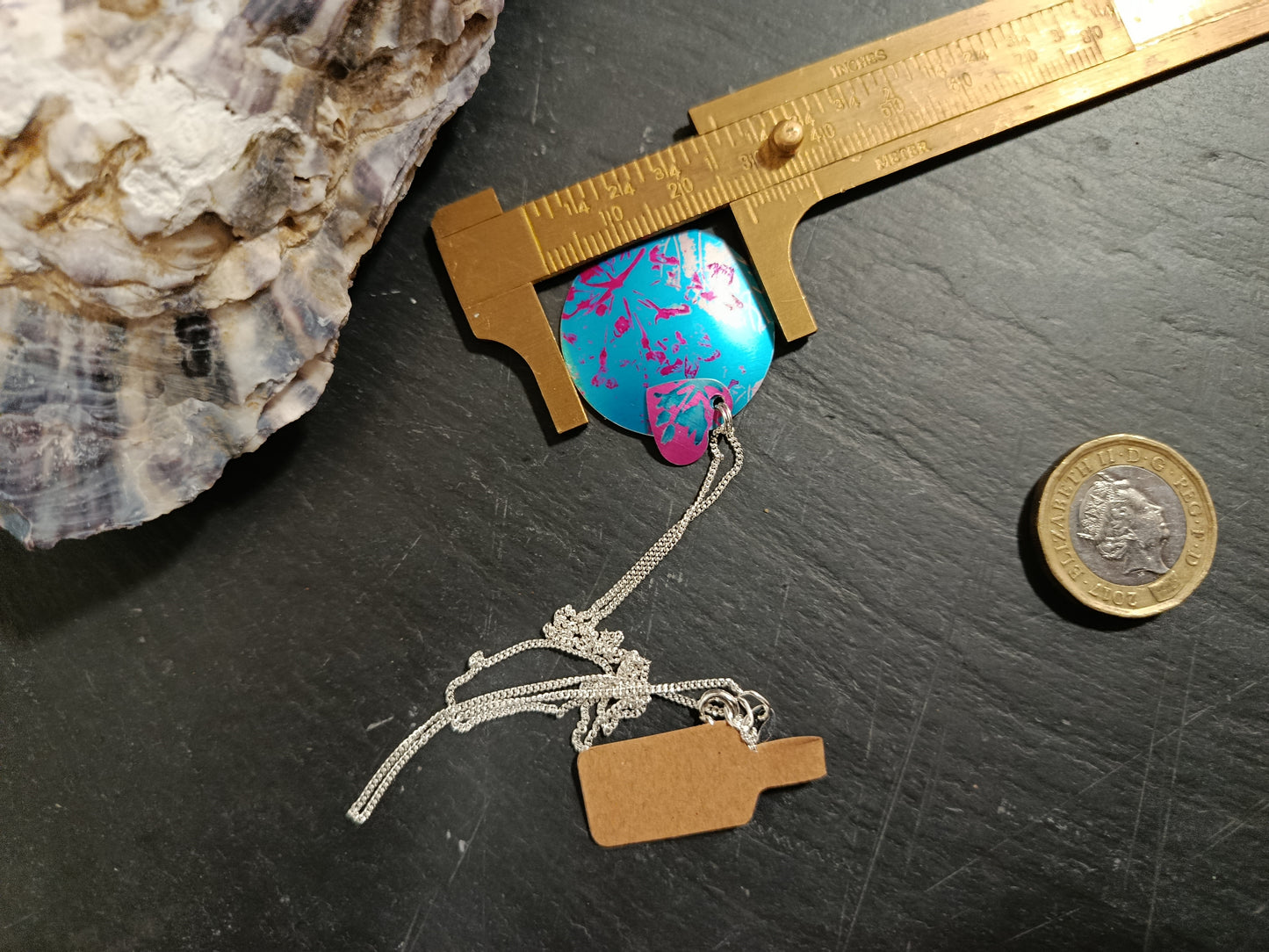 Double Layer Blue Cuillin Wildflower Pendant