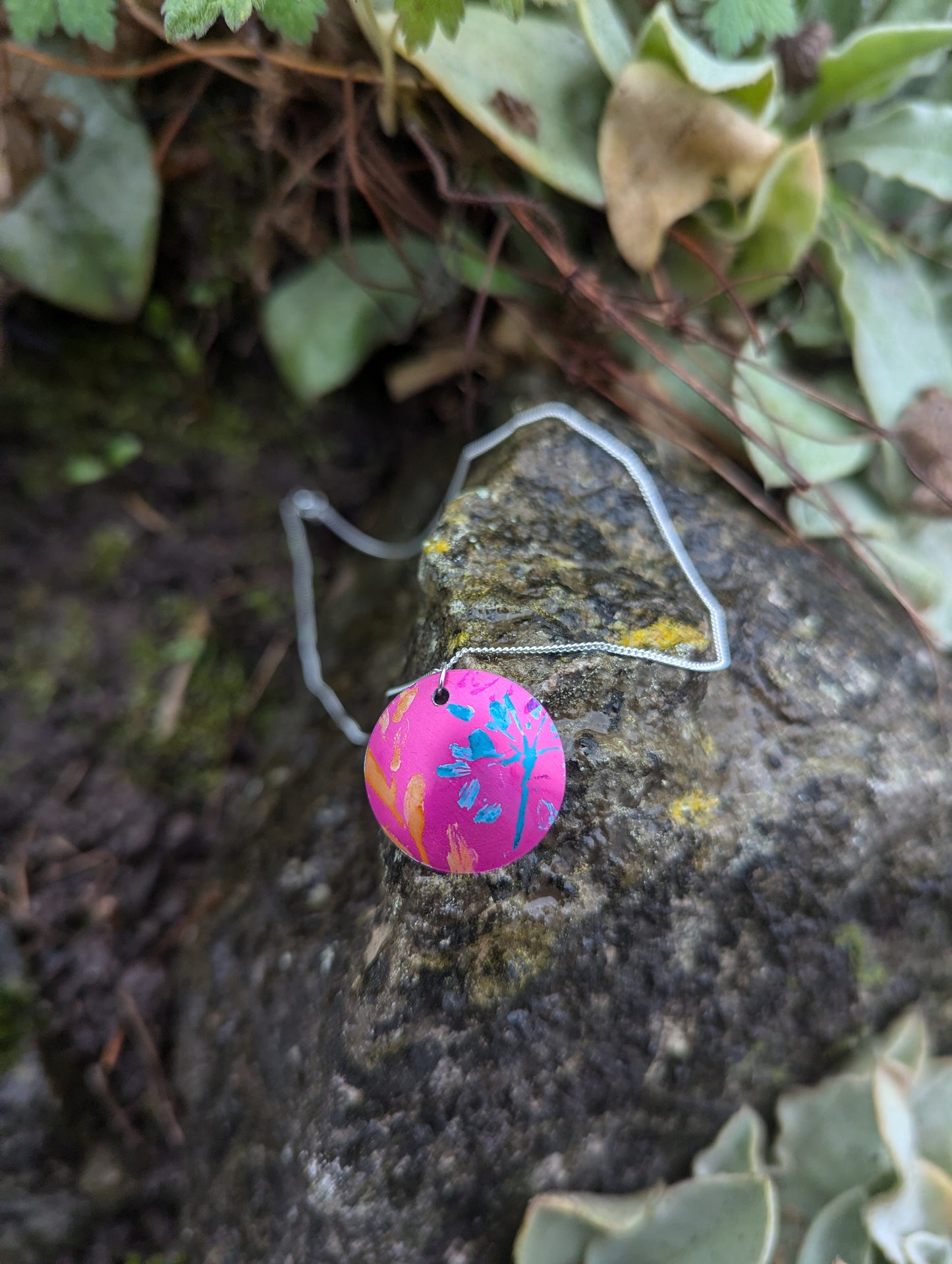 Small Pink Cuillin Wildflower Pendant PK103