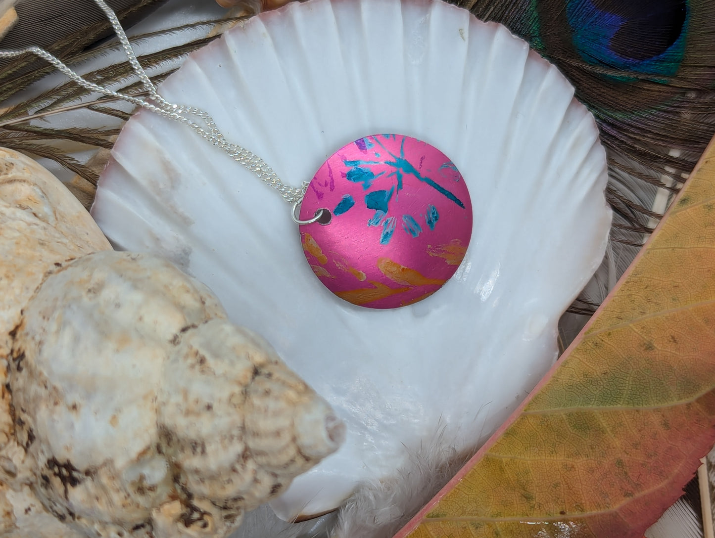 Small Pink Cuillin Wildflower Pendant PK103