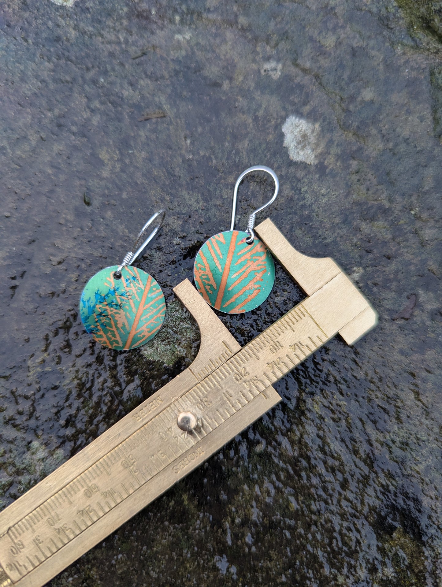 Green wildflower Earrings EG102