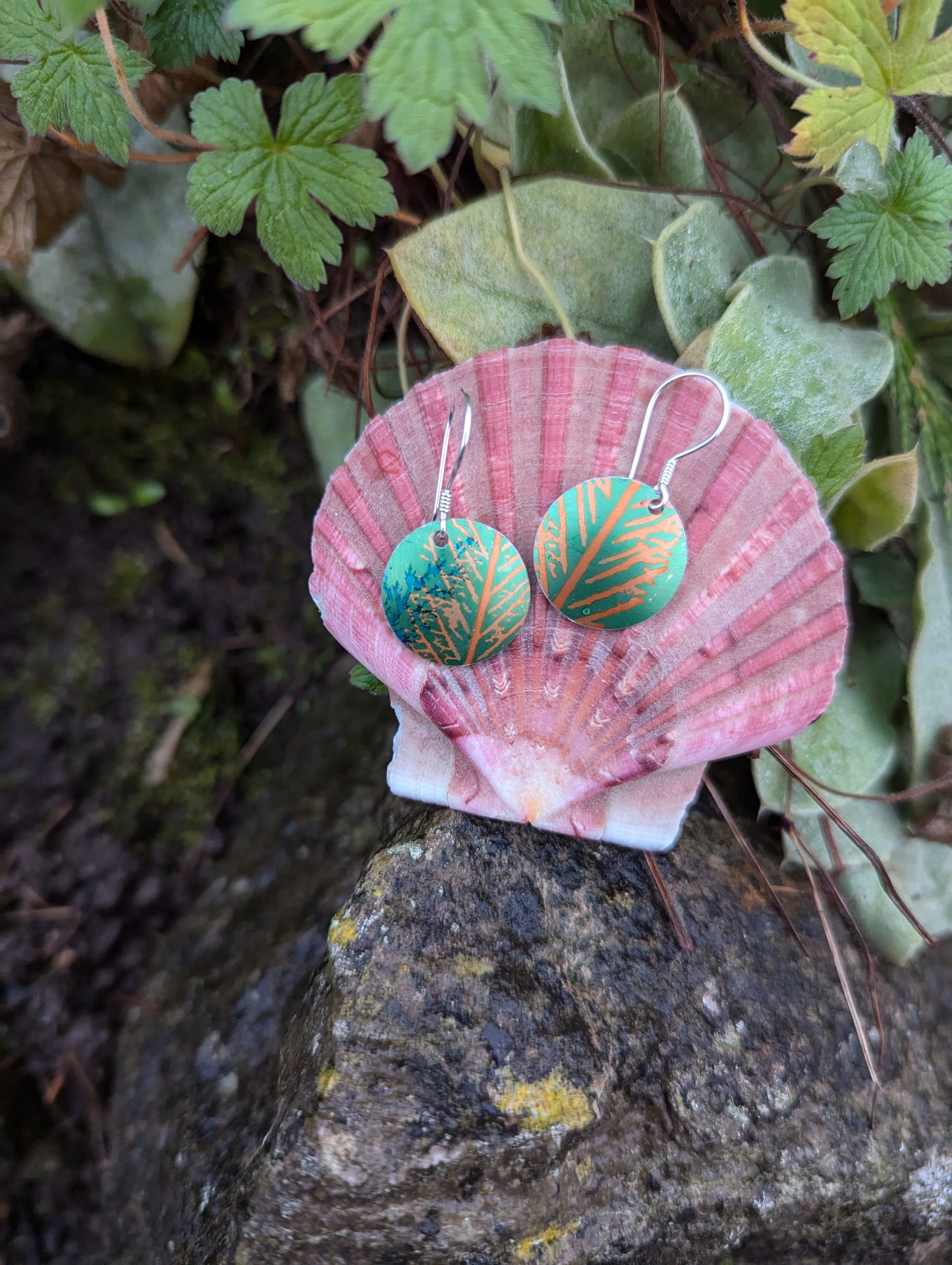 Green wildflower Earrings EG102