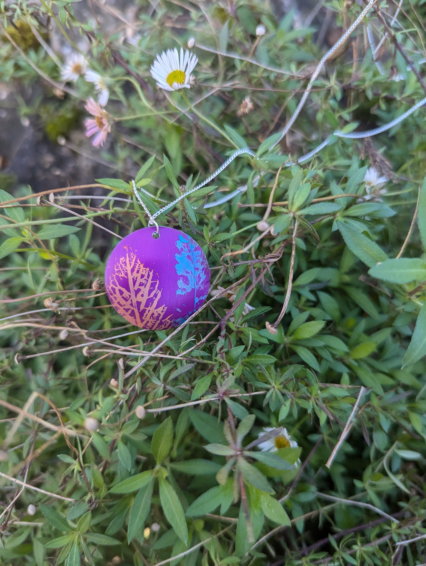 Purple Wildflower Pendant PL104