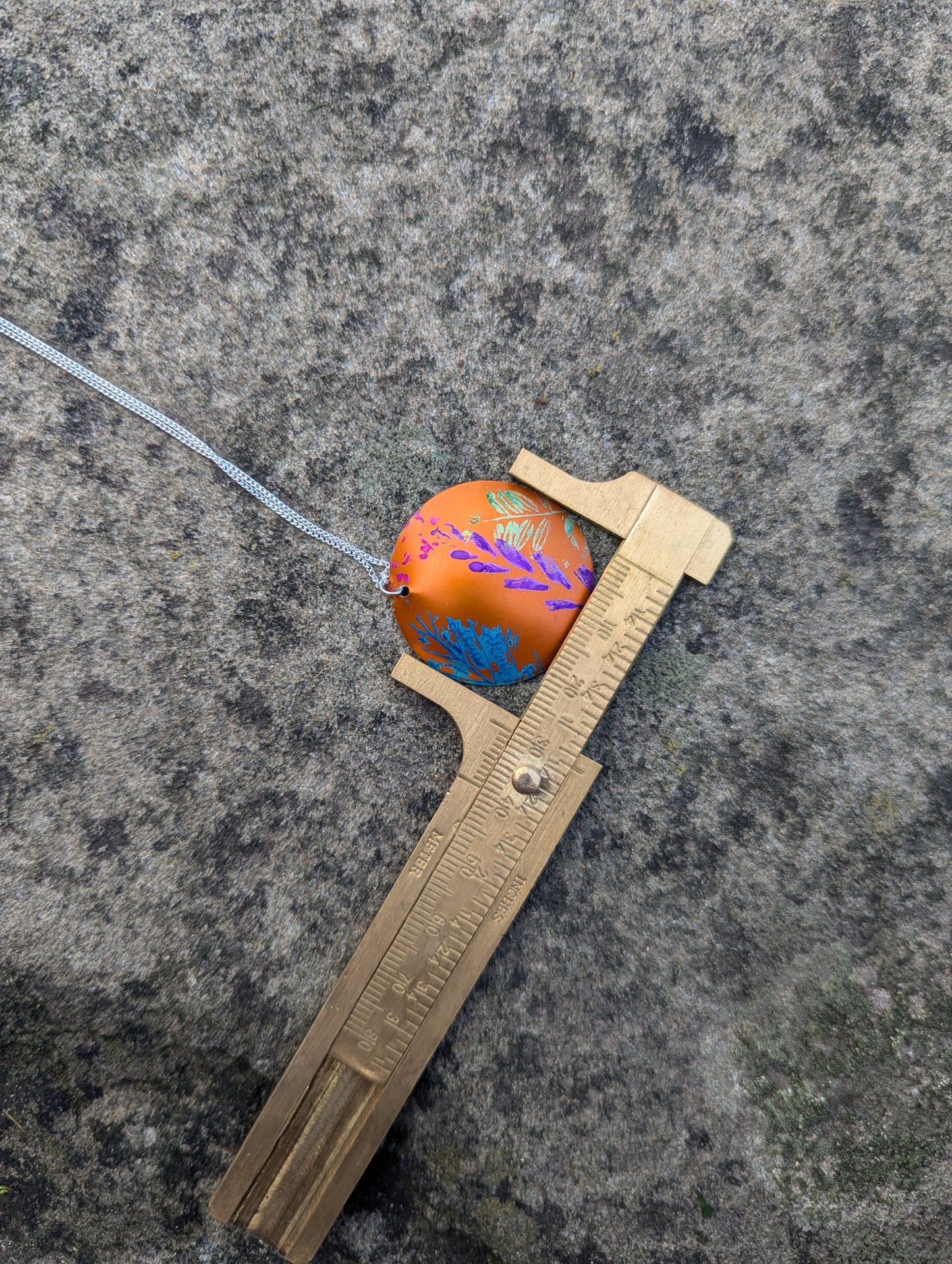 Orange Wildflower Pendant OR105