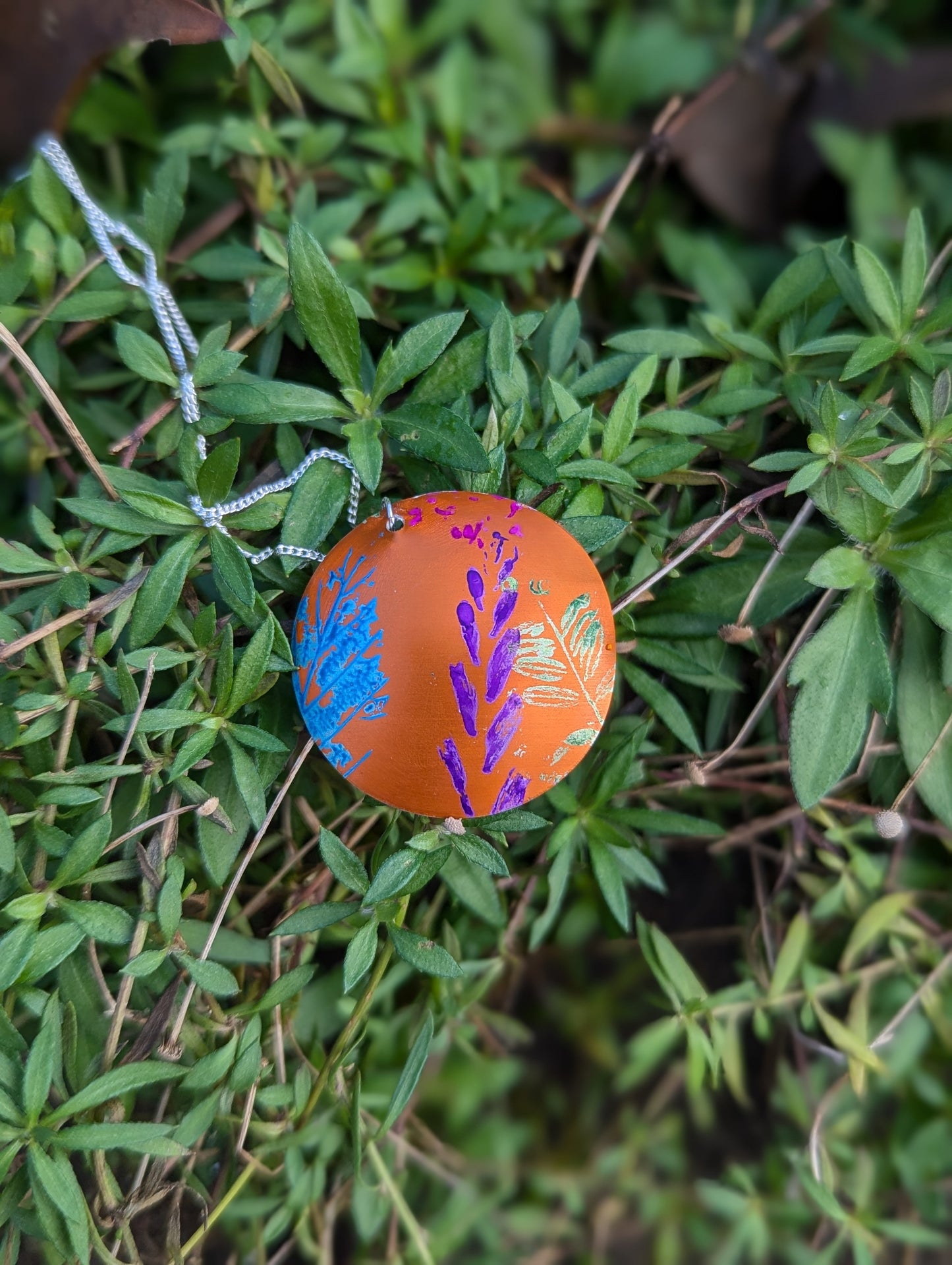 Orange Wildflower Pendant OR105