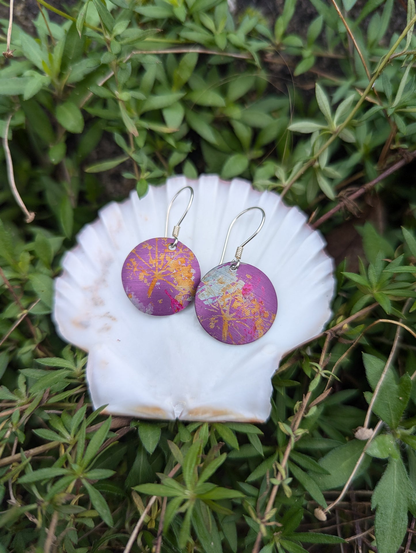 Purple wildflower Earrings EPL101