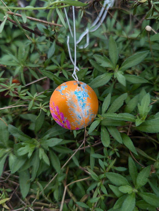 Orange Cuillin Wildflower Pendant OR108
