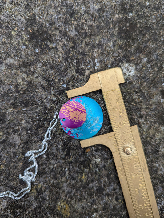 Double Layer Blue Cuillin Wildflower Pendant D101